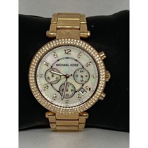 Michael Kors MK5491 Women's Gold Stainless Steel Analog Dial Geniune Watch GE435
